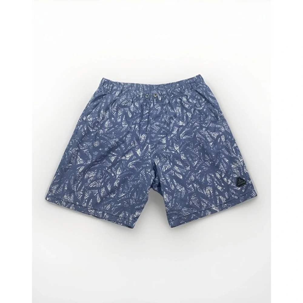 Prana Mens Large Swim Shorts Unlined Blue 6